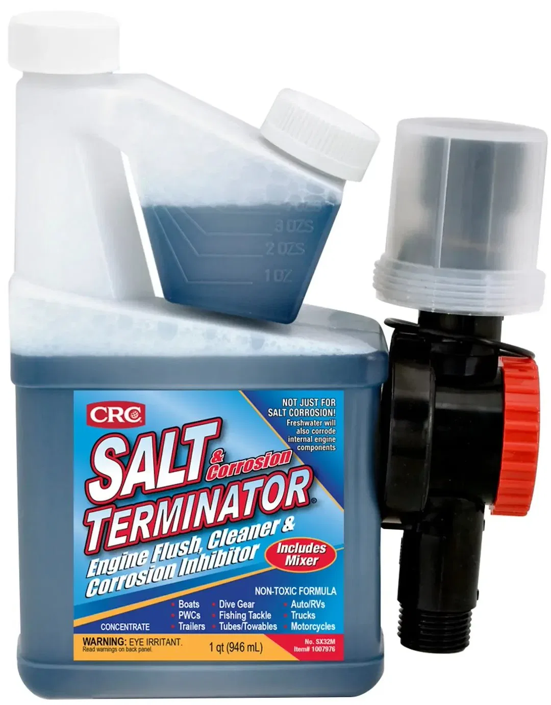 SX32M – CRC Salt Remover, Cleans And Protects Anything Exposed To Salt 32 Ounce Single With Mixer